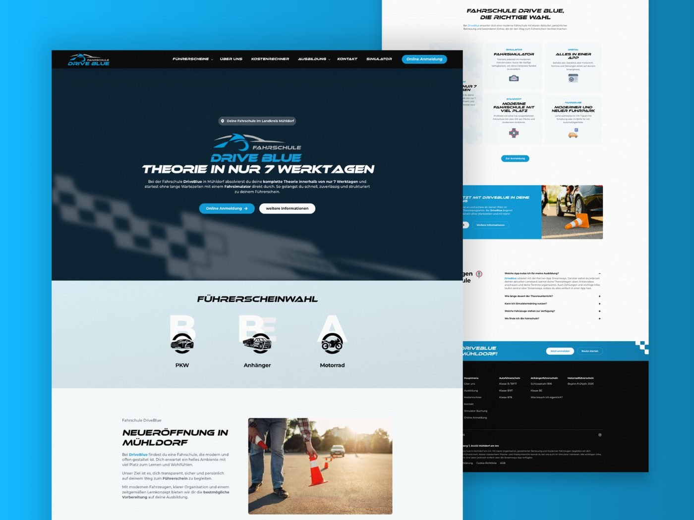 Vorschau der Website der Fahrschule DriveBlue