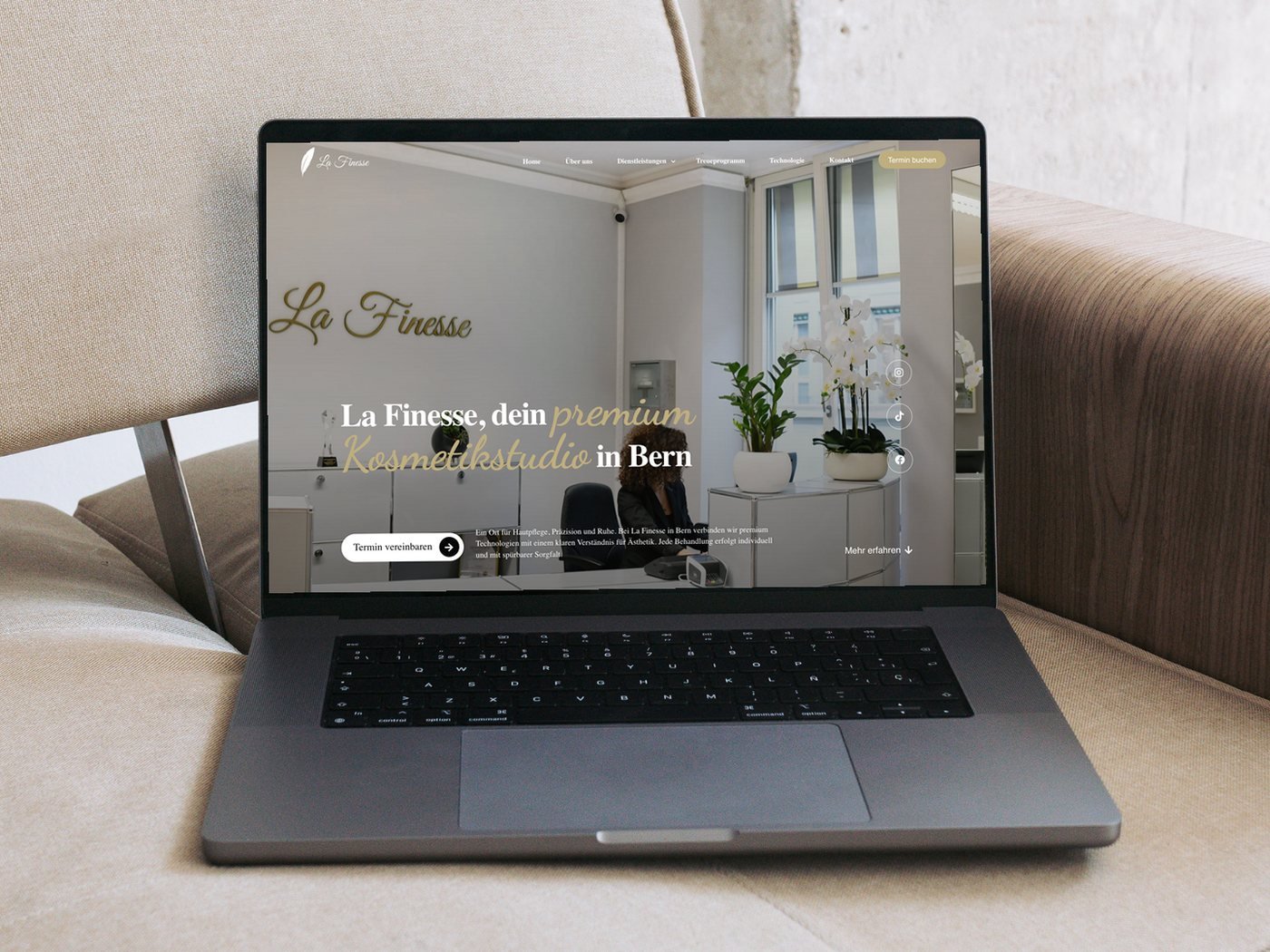 Vorschau der Website des Kosmetikstudios La Finesse