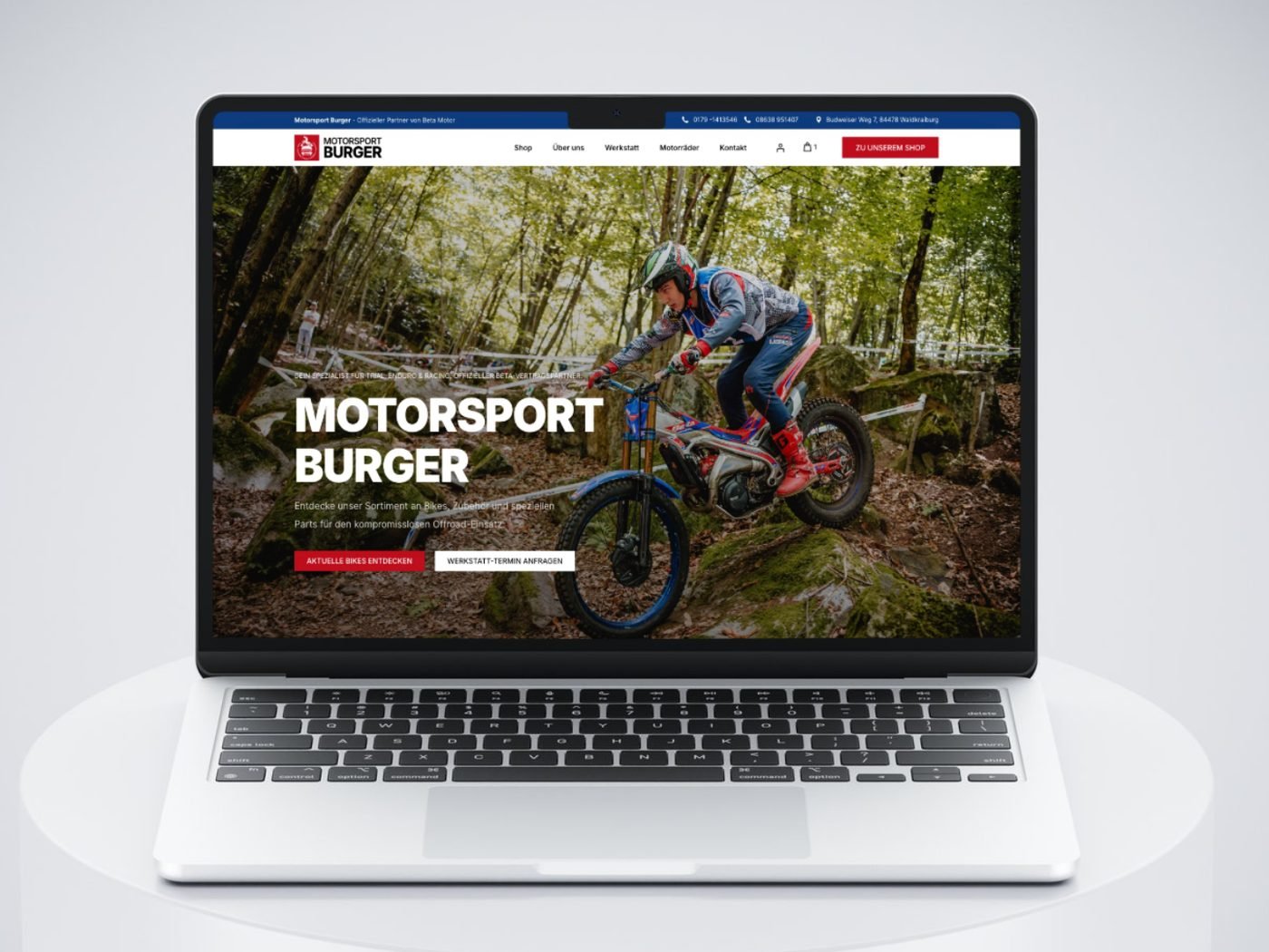 Vorschau der Website von Motorsport Burger